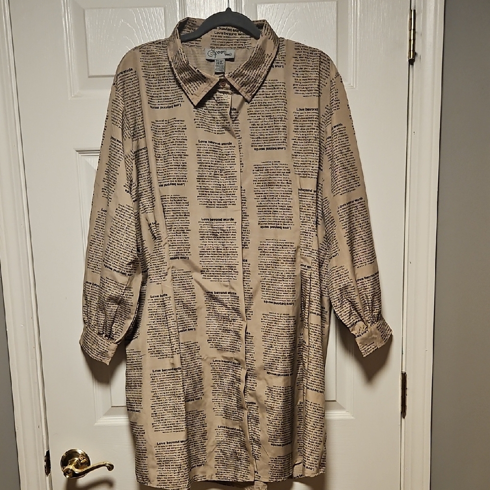 Spoon Jeans 'Love Beyond Words'  Text Print Shirt Dress